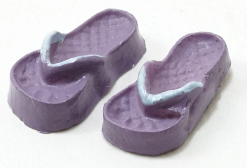 Children's Flip Flops, Lilac and Light Blue